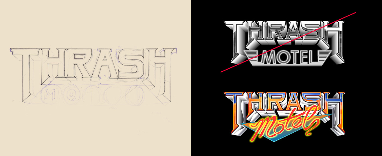 Thrash Motel Logo Evolution